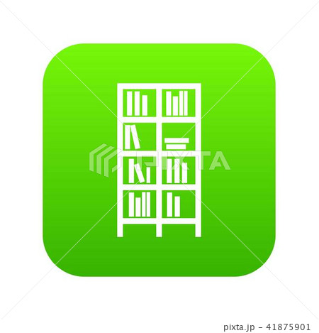 Bookcase icon digital green Bookcase icon digital green 41875901