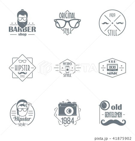 Borodach logo set, simple style Borodach logo set, simple style 41875902
