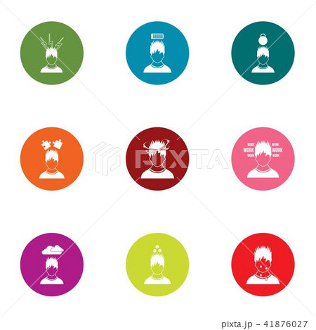 Bad team icons set, flat styleのイラスト素材 [41876027] - PIXTA