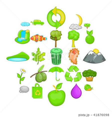 Environmental pollution icons set, cartoon style - Stock Illustration  [41876098] - PIXTA