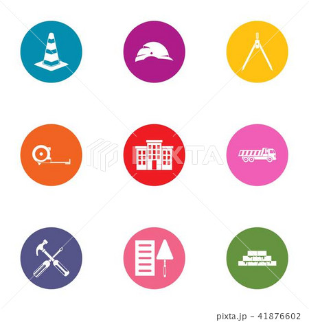 Establishment icons set, flat style 41876602