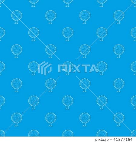 Round tree pattern vector seamless blue 41877164