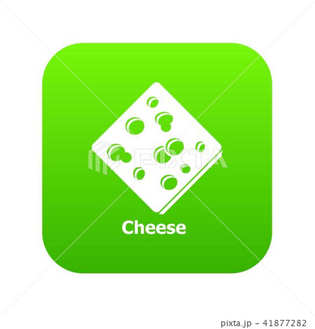 Cheese icon green vector Cheese icon green vector 41877282