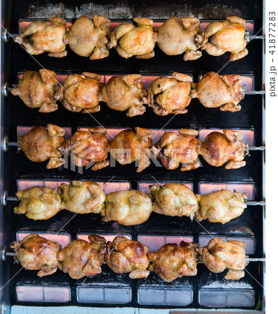 Process of grilling chicken in store Process of grilling chicken in store 41877283