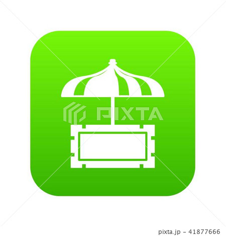 Snack stall icon green vector Snack stall icon green vector 41877666