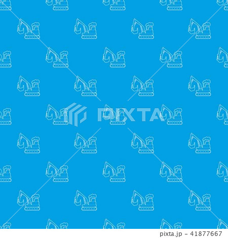 Excavator pattern vector seamless blue Excavator pattern vector seamless blue 41877667