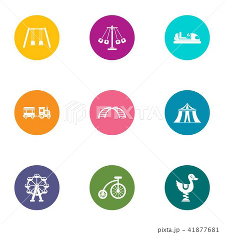 Children way icons set, flat style 41877681