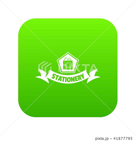 Design stationery icon green vector 41877795