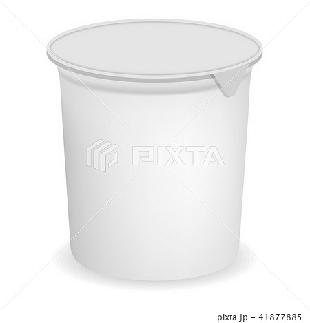 Open round yogurt mockup, realistic style Open round yogurt mockup, realistic style 41877885