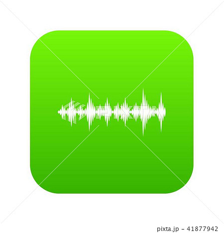 Music sound waves icon digital green Music sound waves icon digital green 41877942