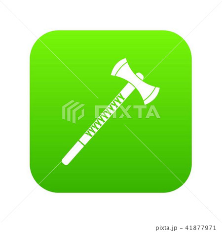 Big ax icon digital green Big ax icon digital green 41877971