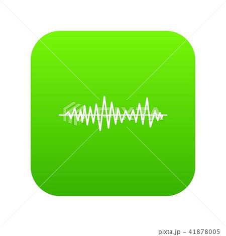 Music sound waves icon digital green Music sound waves icon digital green 41878005