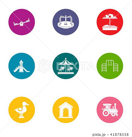 Immature icons set, flat style 41878338