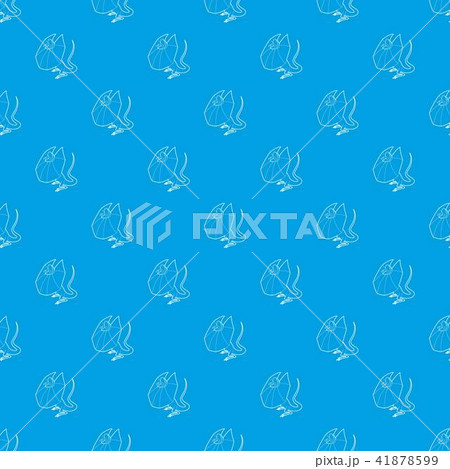 Frill necked lizard pattern vector seamless blue 41878599