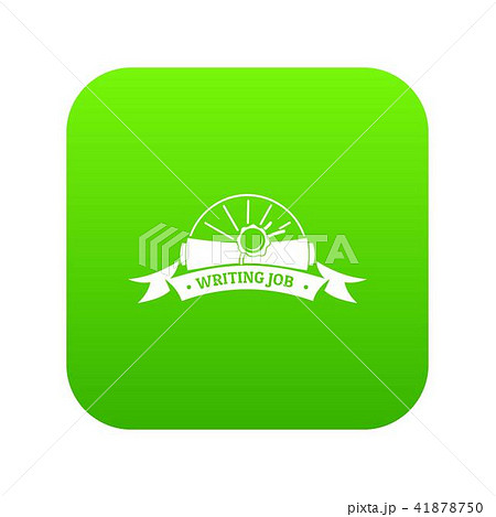 Writing job icon green vector Writing job icon green vector 41878750