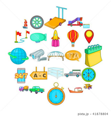 Waybill icons set, cartoon style 41878804