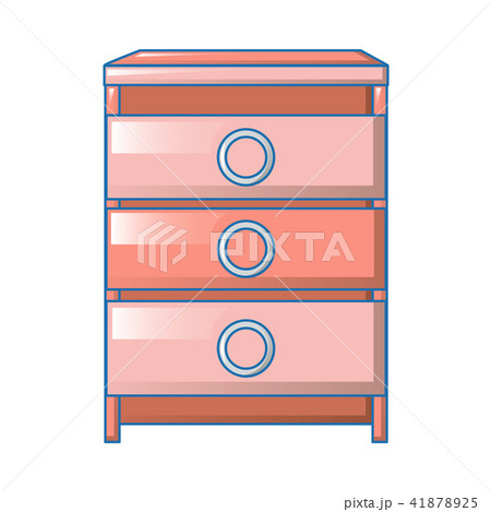 Red modern bedroom table icon, cartoon style Red modern bedroom table icon, cartoon style 41878925