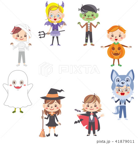 ハロウィンの仮装する子供達 ハロウィンの仮装する子供達 41879011