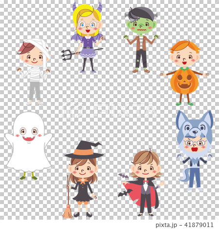 ハロウィンの仮装する子供達 ハロウィンの仮装する子供達 41879011