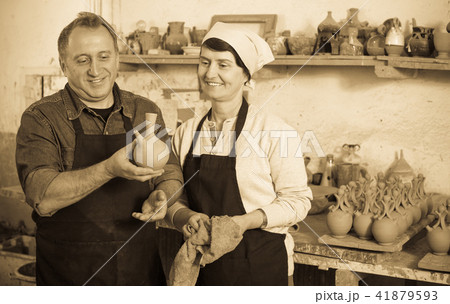 Couple among the pottery Couple among the pottery 41879593
