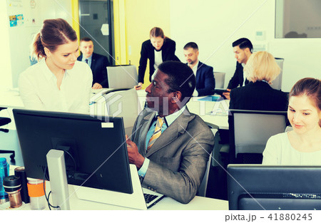 Business people working in coworking space 41880245