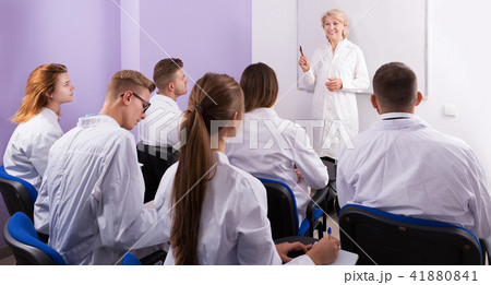 teacher lecturing to medical students 41880841