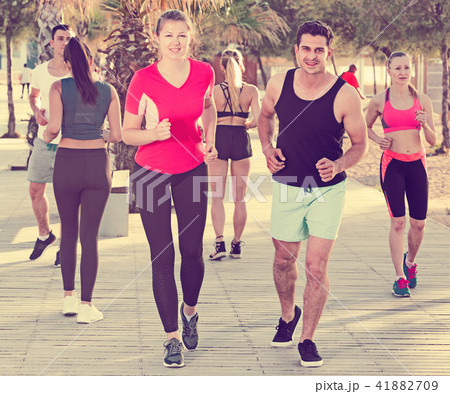 Active people during running training Active people during running training 41882709