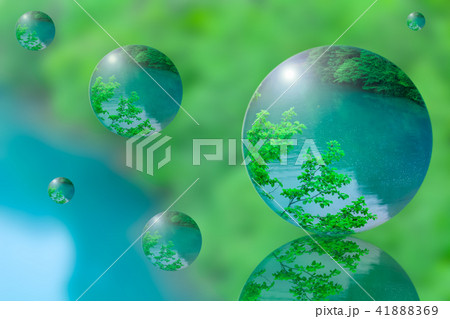 新緑の川水玉イメージ 41888369