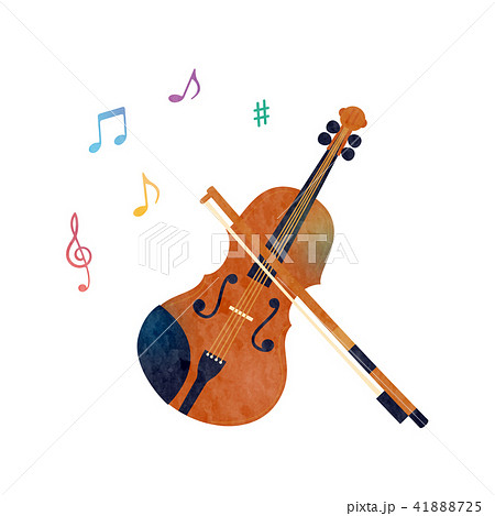 素材 楽器 バイオリン2 テクスチャのイラスト素材