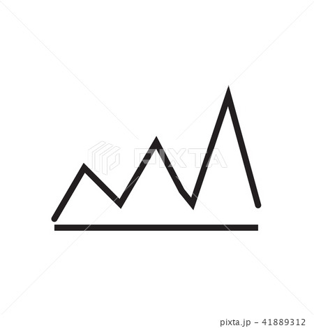 Growing graph icon, vector eps 10 41889312
