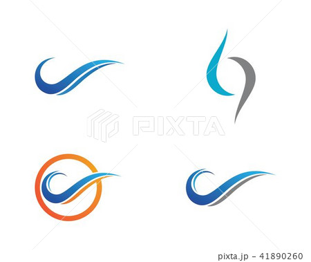 Water Wave symbol and icon Logo Template 41890260