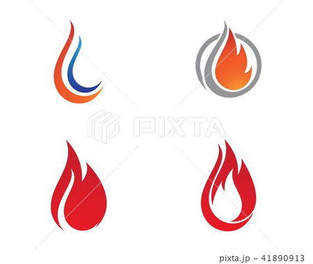 fire flame logo templateのイラスト素材 41890913 pixta