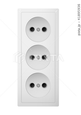 Triple electrical socket Type C. Receptacle from Europe. 41895936