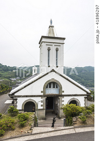 出津教会堂正面入り口風景 41896297