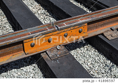 A fragment butt joint of railway tracks 41896597
