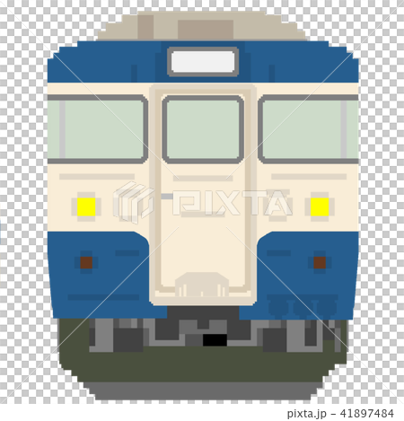 ドット絵風の電車 115系 横須賀線色 のイラスト素材