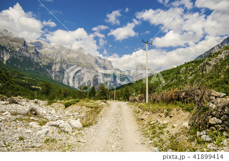 Country road in Theth, Albania 41899414