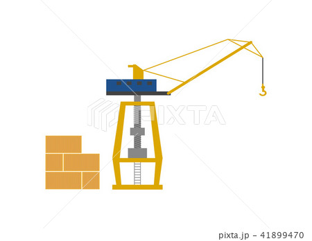 Global shipping icon with sea port crane 41899470