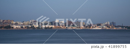 Volga river embankment in the evening in Samara, Russia. Panoramic view of the city. 3 July 2018 Volga river embankment in the evening in Samara, Russia. Panoramic view of the city. 3 July 2018 41899755