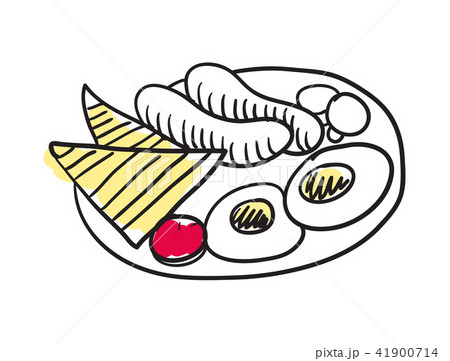English breakfast hand drawn isolated icon English breakfast hand drawn isolated icon 41900714