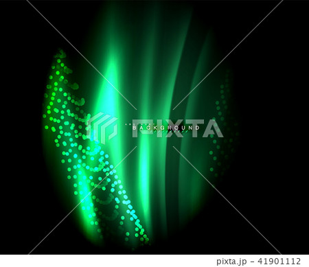 Neon glowing techno lines, hi-tech futuristic abstract background template with square shapes 41901112