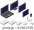 Isometric vector illustration of network devices 41901536
