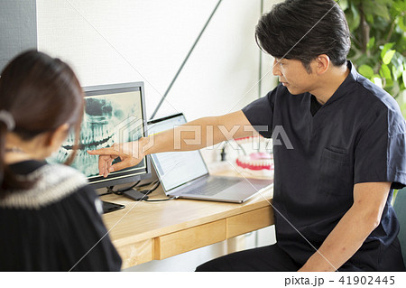 歯科医師の診察を受ける女性 41902445