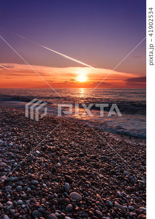 Beautiful sunset in sea.Batumi.Georgia 41902534