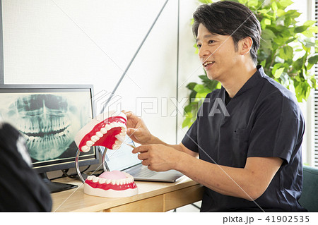 歯科医師の診察を受ける女性 41902535