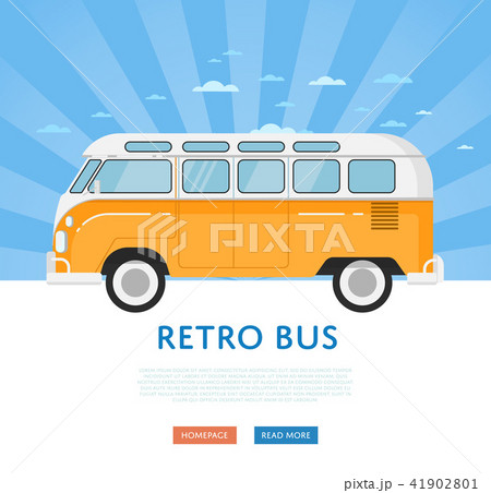 Website design with classic retro bus 41902801