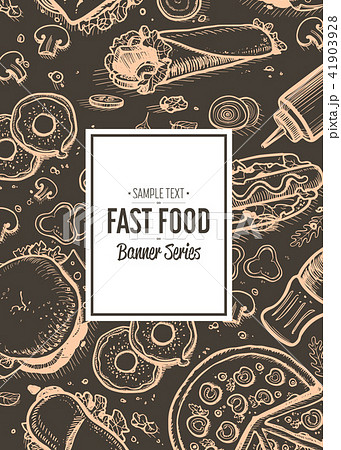 Fast food cafe menu cover design Fast food cafe menu cover design 41903928