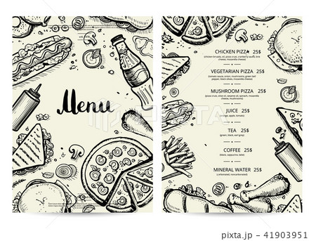 Food and drink menu design with prices 41903951