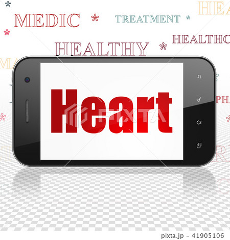 Health concept: Smartphone with Heart on display 41905106