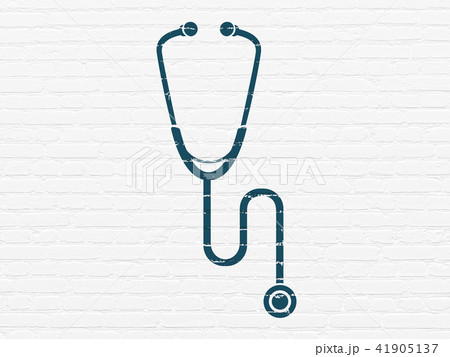 Medicine concept: Stethoscope on wall background Medicine concept: Stethoscope on wall background 41905137